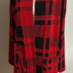 Red and Black Plaid Jacket